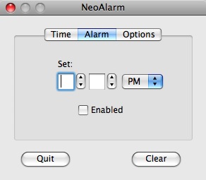 Alarm Setting Tab
